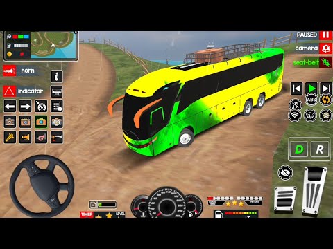 New Offroad Coach Bus Driving Simulator 2026 - Indian Bus Driver Game - Bus Game Android Gameplay 