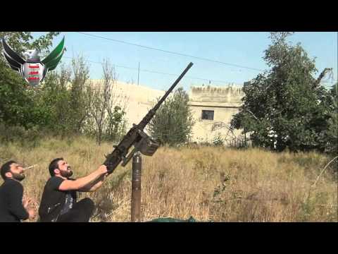 التصدي للطيران الحربي من قبل كتيبة صقور دمشق في مدينة دمشق في محافظة دمشق