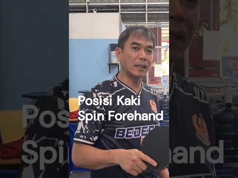 Posisi Kaki Spin Forehand Pingpong #pingpongitugampang #latihanpingpong #spinforehand #tabletennis