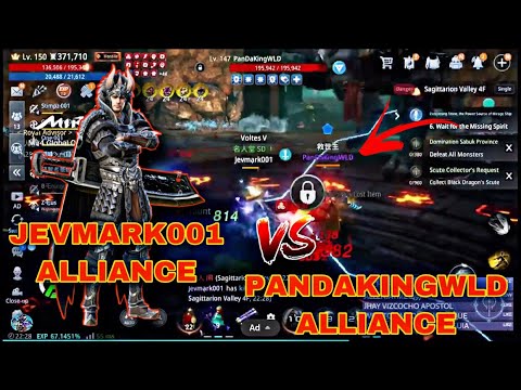 MIR4-PANDAKINGWILD ALLIANCE VS JEVMARK001 ALLIANCE | SAGITTARION VALLEY BOSS BATTLE