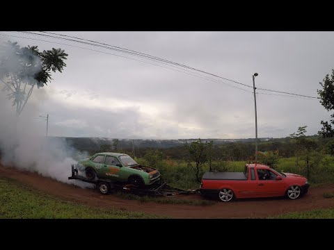 BURNOUT EM CIMA DA CARRETINHA !!!! Chevette aspirado