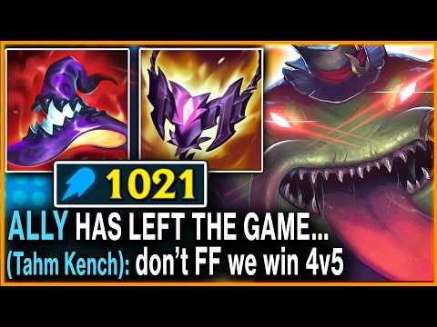 CAN I WIN A 4V5 WITH AP TAHM KENCH JUNGLE? (1000+ AP 1-Shots)