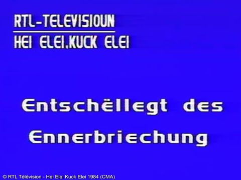 RTL Hei Elei Kuck Elei - panneau incident technique (1984)