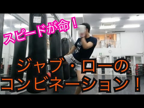 キックボクシング『最速！ジャブ・ローのコンビネーション』とにかく速く！