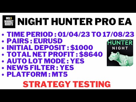 Night Hunter Pro EA MT5 Forex Robot Strategy Testing | mql5 market robots