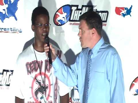 Junior Greco-Roman 152 pound champion RaVaughan Perkins of Nebraska