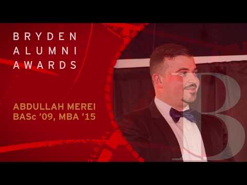 2017 Bryden Alumni Awards - Abdullah Merei (One to Watch)