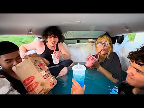 WE BUILT A POOL INSIDE OF MY CAR