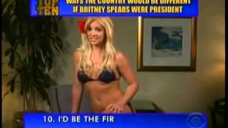 Britney Spears - Late Show With David Letterman - Top 10 President List (2009)