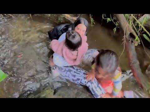 The fair Isabella and Salomé had a brutal fall in a waterfall🥲😓😢🥹🫶🏼