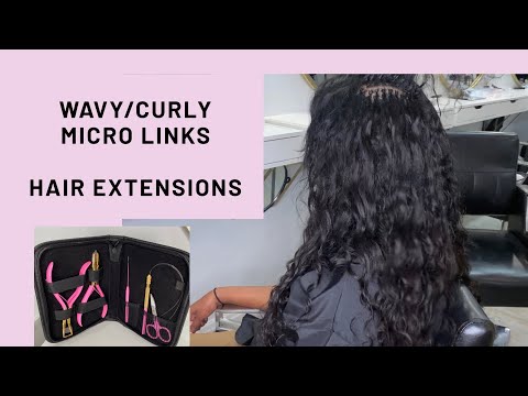 Wavy/curly MICRO LINK EXTENSIONS