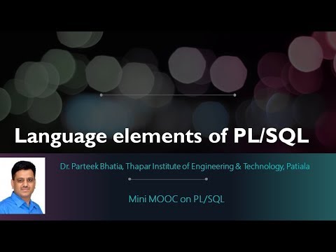 Plsql Language Elements