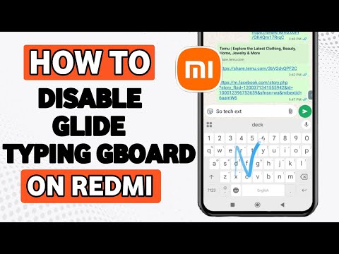 how to Disable glide typing gboard on redmi