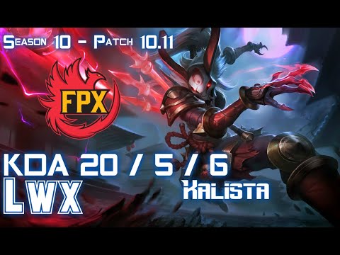 FPX Lwx KALISTA vs ASHE ADC - Patch 10.11 KR Ranked