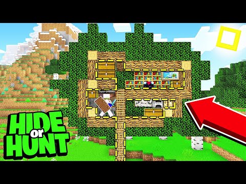 Sword4000 - Making a Secret Minecraft TREEHOUSE base! (Hide Or Hunt)