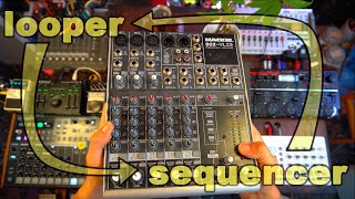 Video thumbnail for why mackie mixers are great for looping AND sequencing by travis dumais