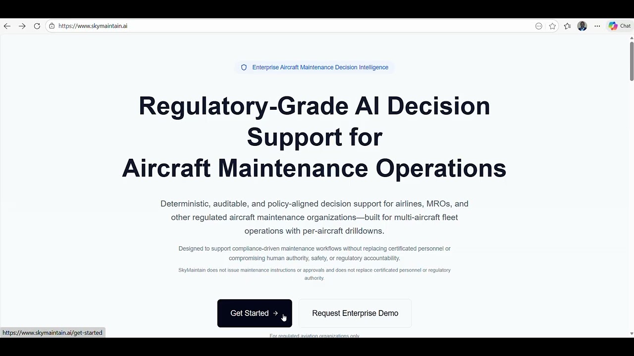 SkyMaintain Demo Video