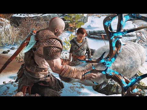 Kratos Teaches Atreus to HUNT - God of War