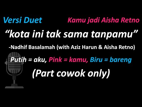 Nadhif Basalamah (with Aziz Harun & Aisha Retno) - kota ini tak sama tanpamu (Part Cowok Only)|cover