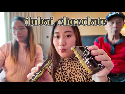 trying out the viral dubai chocolate 🍫