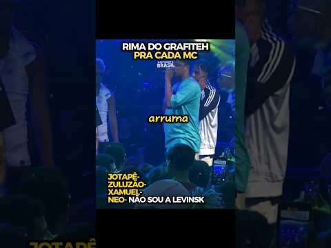 RIMA do GRAFITEH PRA CADA MC 🔥 ( não coube o vídeo todo ) #hiphop  #batalhaderima #rapshortsbr #rap