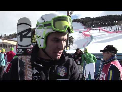 Bormio DH 2012 - Matteo Marsaglia speaks after second training