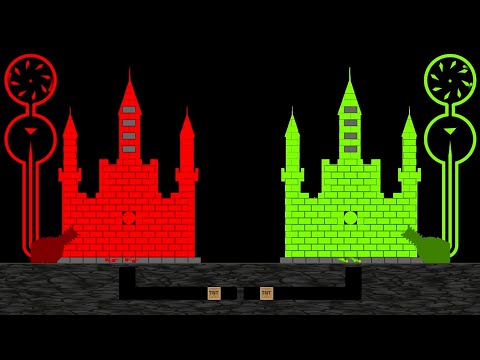 Castle Destruction, The War, Day 8 - Marble Race in Algodoo