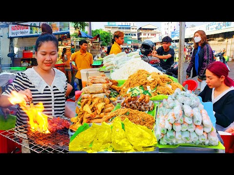 BEST Street Food Compilation - Rice Noodles, Yellow Pancake, Spring Roll, Fried Rice, Meatballs