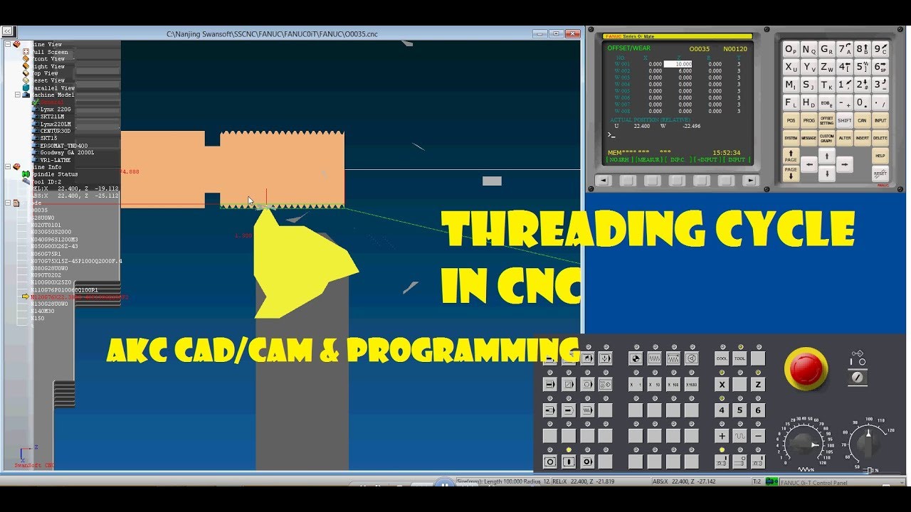 How to do Thread turning in CNC| G76 Thread Cycle in CNC Programming| CNC Programming tutorial|
