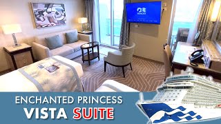 Tour of the Vista Suite cabin on Enchanted Princess (S114 Cat S6)
