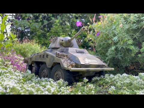 1/16 RC Sd.Kfz. 234/2 Puma armored car - Field demo