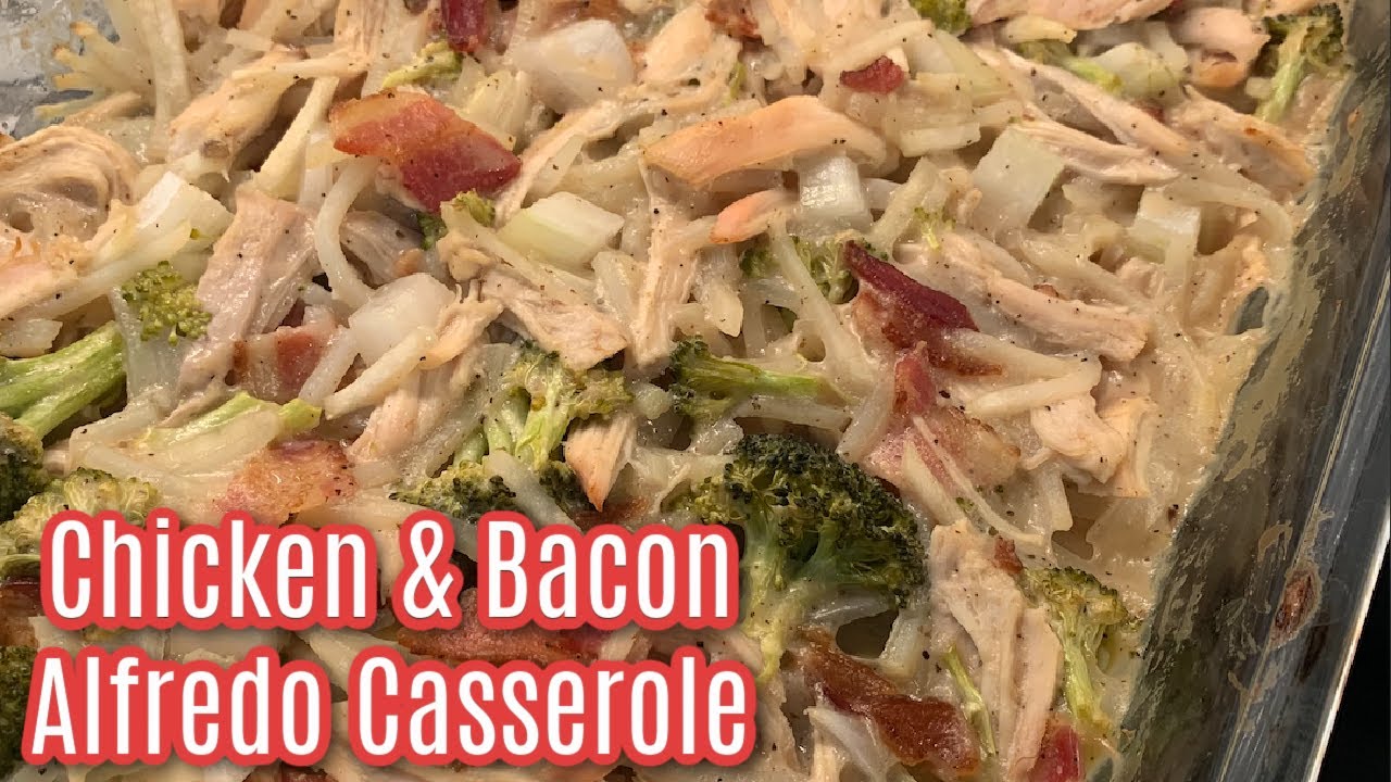 Chicken & Bacon Alfredo Casserole (dairy-free, gluten-free, paleo, whole 30)