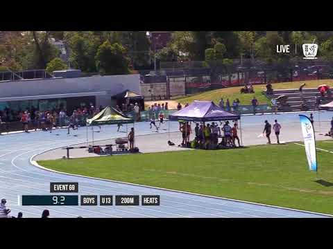 BOYS U13 200M HEAT 1 - 2018 STATE TRACK AND FIELD CHAMPIONSHIPS // LAVicTV