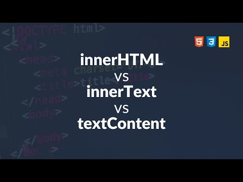 Javascript Difference Between Innerhtml And Innertext