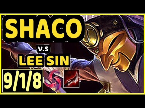CHASESHACO (SHACO) vs LEE SIN - 9/1/8 KDA JUNGLE GAMEPLAY - NA Ranked GRANDMASTER