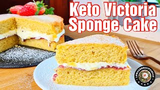 HOW TO MAKE EASY KETO VICTORIA SPONGE CAKE | WITH STRAWBERRY JAM & CREAM | PERFECT TEATIME TREAT