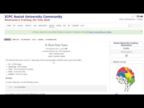 B Basic Data Types Codeforces Solution Assuit Sheet 1