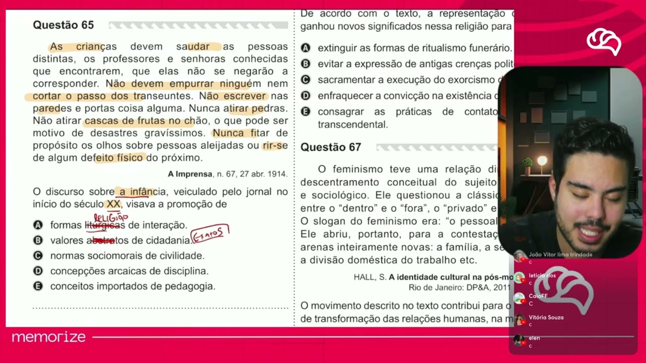 Resolução em Vídeo — Questão 65 ENEM 2019 PPL