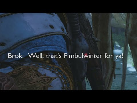 Brok Annoys Kratos With That's Fimbulwinter For Ya - God of War: Ragnarök