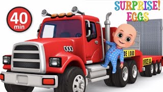 Car Loader Trucks | Cars toys videos, police chase, fire truck - Surprise eggs - Jugnu Kids