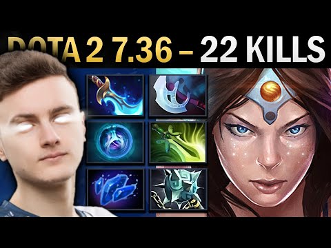 Mirana Dota 2 7.36 Miracle with Gleipnir and 22 Kills - TI13