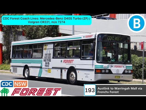 CDC Forest Coach Lines: Mercedes-Benz O405 Turbo (ZF) / Volgren CR221, m/o 7274