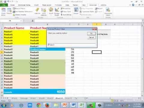 Find and Replace In Excel With VBA