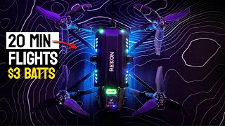 20 Min+ Drone Flights with a $3 Battery? - Rekon 35 V2 is INSANE ‼️