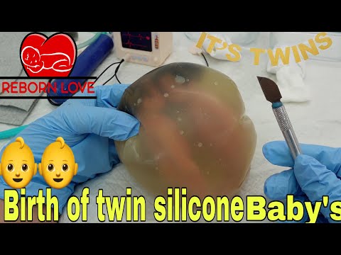 Birth Of Miniature Twin Silicone baby's in womb | Reborn Love