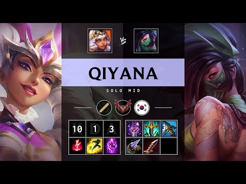 Qiyana Mid vs Akali: Unstoppable - KR Grandmaster Patch 14.23
