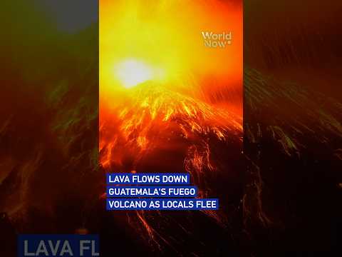 Lava flows down Guatemala's Fuego volcano as locals flee #worldnow