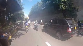 Bikers Attack Range Rover Driver After Collision