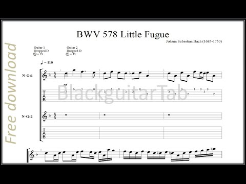 Guitar Classic: BWV 578 Little Fugue -J.S.Bach (Duet Guitar)