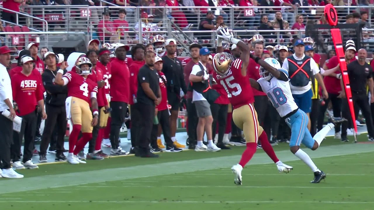 Stribling's sideline snag is pure gold at end of Rourke's 32-yard rainbow